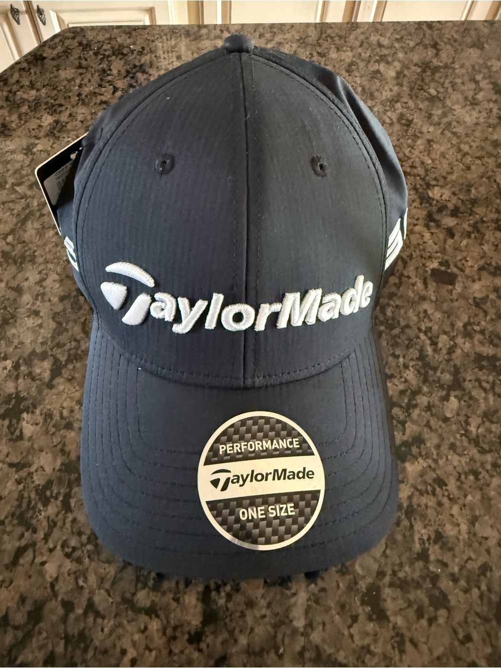 TaylorMade Navy and White Embroidered Logo Golf Cap